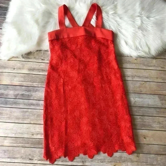 Banana Republic Dress Back Bow Floral Dress Sz 2 - Picture 2 of 7